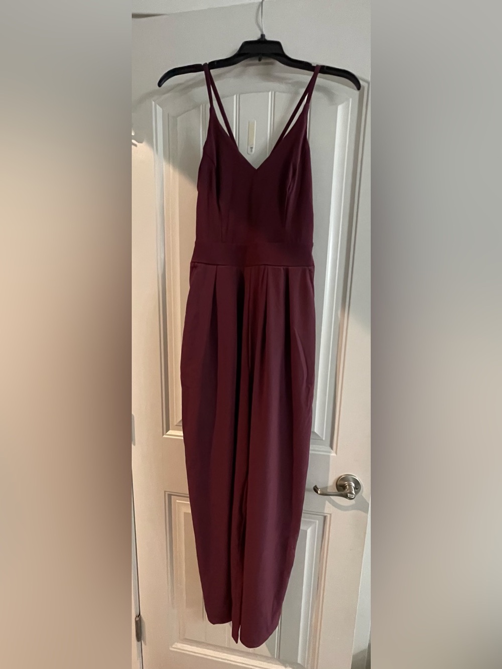 Halara jumpsuit Wine-Colored size S regular with pockets
